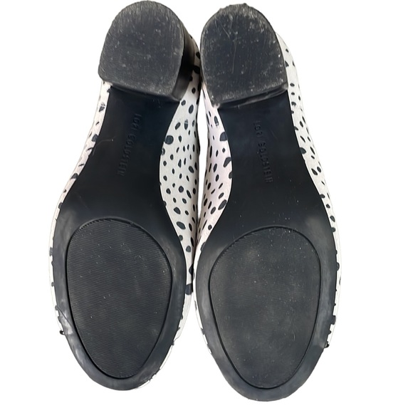 Logo Peep Toe Booties Dalmatian Black and White Print Size 6.5 - Picture 6 of 9